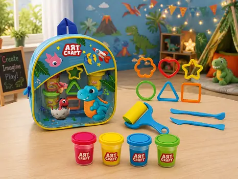 Dede 03339 ART CRAFT DOUGH SET IN A BAG საბავშვო პლასტელინის ნაკრები