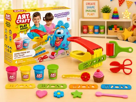 Dede ART CRAFT HAND PRESS DOUGH SET საბავშვო პლასტელინების ნაკრები 03618
