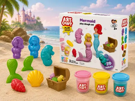 Dede Art Craft Mermaid Play Dough Set - საბავშვო პლასტელინის ნაკრები
