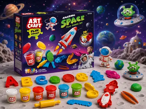 Dede Amazing Space Play Dough Set 03733 საბავშვო პლასტელინის ნაკრები