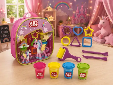 Dede 03339 ART CRAFT DOUGH SET IN A BAG საბავშვო პლასტელინის ნაკრები