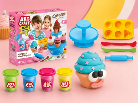Dede ART CRAFT CUPCAKE DOUGH SET საბავშვო პლასტელინის ნაკრები 03273