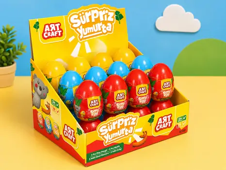 Dede ART CRAFT SMALL SURPRISE EGG 03360 საბავშვო პლასტელინის ნაკრები