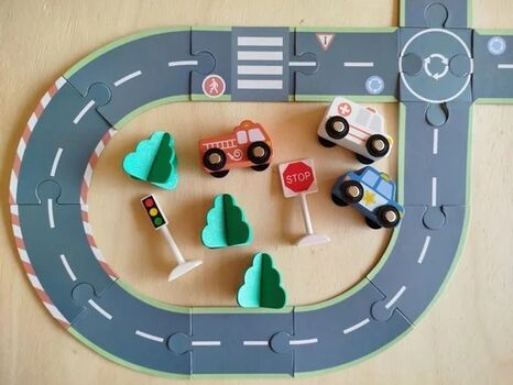 TOOKY TOY Hi Pando Construction Set – City and Roads-საბავშვო კონსტრუქციის ნაკრები ქალაქი და გზები, 6 image