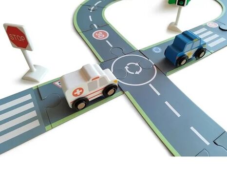 TOOKY TOY Hi Pando Construction Set – City and Roads-საბავშვო კონსტრუქციის ნაკრები ქალაქი და გზები, 4 image