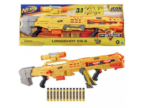 Hasbro Nerf E8886 ICON Series N-strike Longshot - სათამაშო თოფი