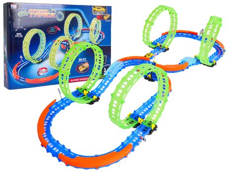 Glow Race Track with Four 360° Loops - სათამაშო ოთხ მარყუჟიანი ტრასა, 5 image
