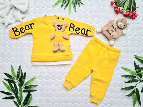 Little Bear set Yellow ჩვილის ტანსაცმლის ნაკრები 7187 MURATBABY