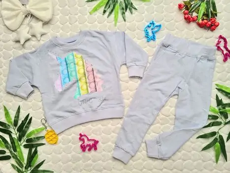 Baby Unicorn Set Ocean blue საბავშვო ტანსაცმლის ნაკრები LİMONES 959