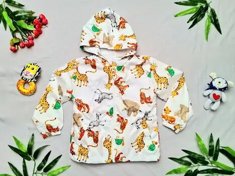 Jacket Crispy "Animals" White 22241 საბავშვო ქურთუკი