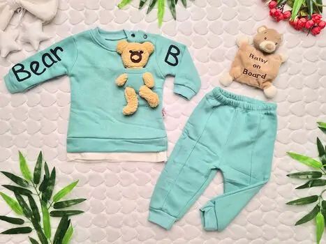 Little Bear set Green ჩვილის ტანსაცმლის ნაკრები 7187 MURATBABY