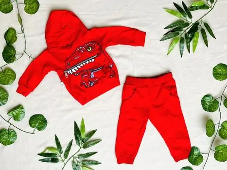 DINO Set Red MURATBABY 6731 საბავშვო ტანსაცმლის ნაკრები 1605