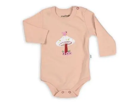Mushroom Bodysuit Peach -  ჩვილის ბოდე, 2 image