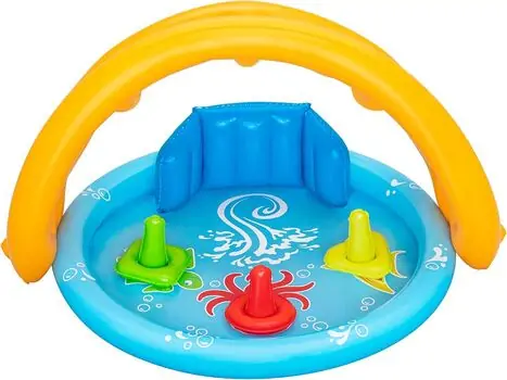 Bestway 52568 Lil' SeaShapes Shaded Baby Pool - გასაბერი აუზი, 3 image