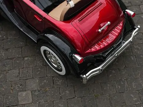 Rolls Royce Vintage Style Car Painted Red - ელექტრო მანქანა, 13 image