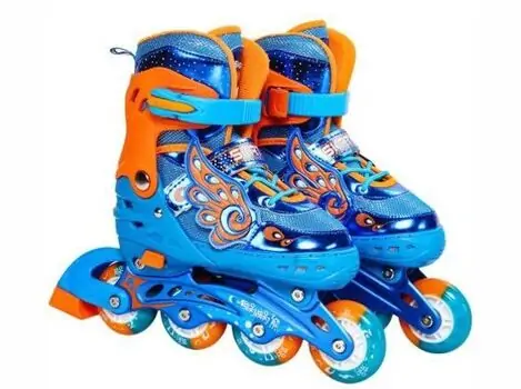 Inline Roller Skates With Wings And Light S/31-34/ - როლიკები