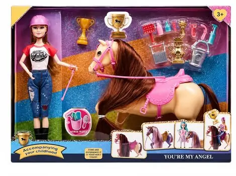 Horse Rider Doll Set - სათამაშო თოჯინა ცხენით და აქსესუარებით, 3 image