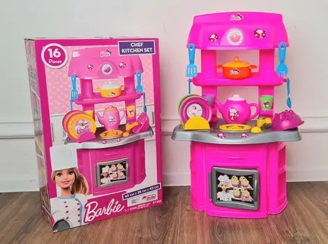 Dede 01503 CHEF KITCHEN BARBIE სათამაშო სამზარეულო აქსესუარებით, 4 image