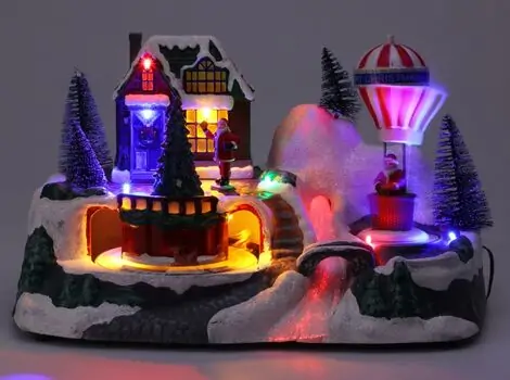 Christmas Decoration Small Village With Led საახალწლო აქსესუარი განათებით, 2 image