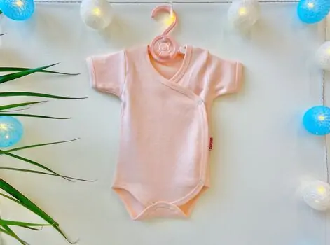 Newborn Baby Bodysuit ATES BABY ჩვილის ბოდე 3186 pink