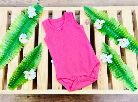 Caramell Bodysuit Basic Dark Pink ჩვილის ბოდე