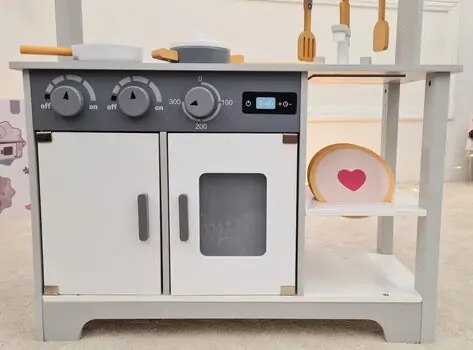 Toy Wooden Kitchen With Accessories - ხის სათამაშო სამზარეულო, 2 image