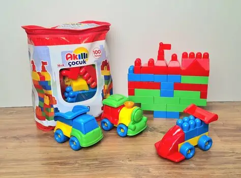 Dede 01023 BRIO BLOCKS 100 Pcs სათამაშო კონსტრუქტორი, 4 image