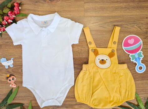 Lola Little Bear 2in1 Set ახალშობილის ტანსაცმლის ნაკრები 6317 Yellow