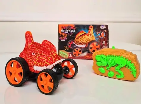 Dinosaur Stunt Car საბავშვო სათამაშო მანქანა დისტანციური მართვით