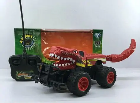 Dinosaur R/C Car Red -  საბავშვო სათამაშო მანქანა დისტანციური მართვით