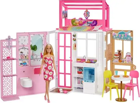 Barbie Dollhouse Playset Doll & House with  - ბარბის სათამაშო სახლი, 6 image
