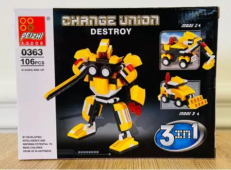 Change Union 0399  3 in 1  DESTROY  საბავშვო კონსტრუქტორი PCS 0363