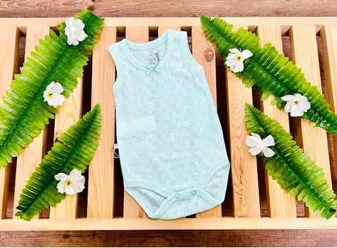 Caramell Bodysuit Basic Light Blue  ჩვილის ბოდე