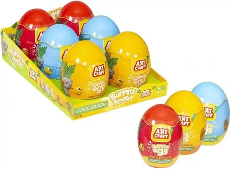 Dede ART CRAFT MEDIUM SURPRISE EGG  საბავშვო პლასტელინის ნაკრები 03381, 2 image