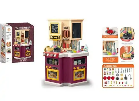 Kitchen Table Set with Sound, Light, Spray & Water 922-139 ფუნქციური საბავშვო სამზარეულო, 3 image