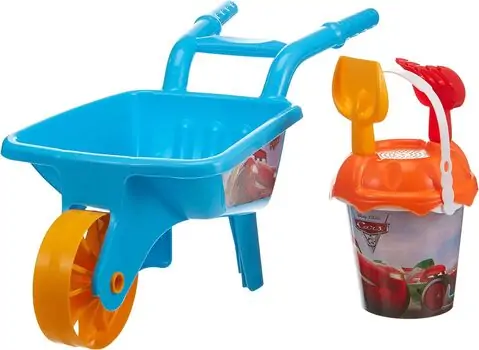 Dede Cars Wheel Barrow Beach Set 01712 ქვიშაში სათამაშო ნაკრები