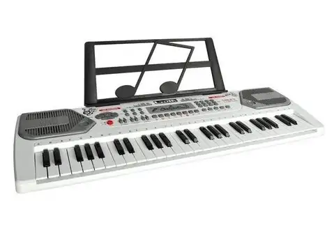 54-Key Electronic Keyboard with Microphone and Music Holder - სათამაშო ელექტრო პიანინო მიკროფონით და ნოტების დასადებით, 2 image