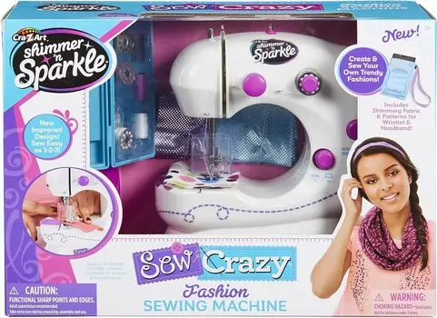 Cra-Z-Art Sew Crazy Fashion Sewing Machine საკერავი მანქანის კომპლექტი