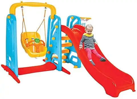 Pilsan-ის ეზოს სასრიალოს კომპლექტი 06 141 WAVY SLIDE AND SWING SET