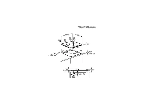 ქურის ზედაპირი Electrolux EGV96343YK, 3 image