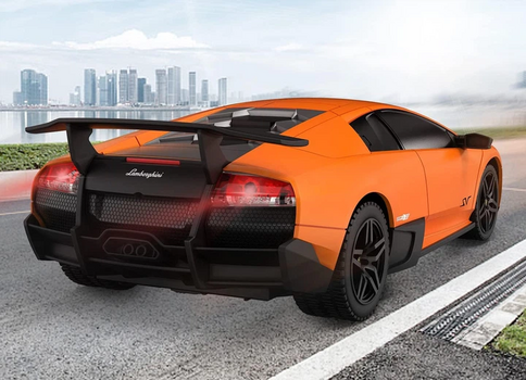 Orange Lamborghini Murciélago LP 670-4 SV -  დისტანციურად მართვადი ლამბორგინის სათამაშო მანქანა, 3 image