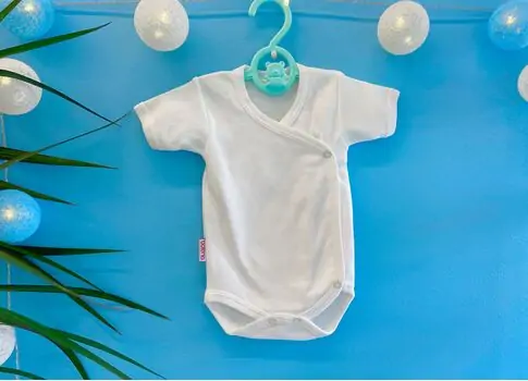 Newborn Baby Bodysuit ATES BABY ჩვილის ბოდე 3186 white