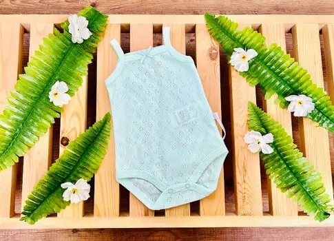 Caramell Bodysuit Basic Light Blue ჩვილის ბოდე