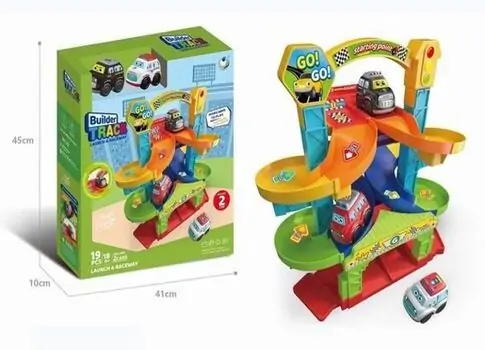 Builder Truck Set With Accessories - სათამაშო ტრასა აქსესუარებით, 2 image