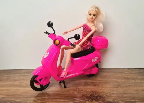 Beauty girl with motorcycle King Toys-ის თოჯინა  მოპედით, 2 image