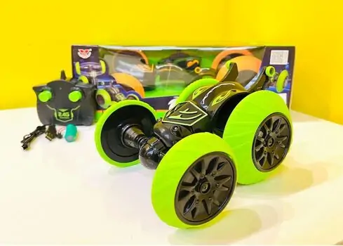 Stunt car for kids green სათამაშო მანქანა დისტანციური მართვით