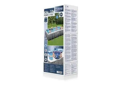 Bestway 56721 Power Steel Rectangular Pool Set With Cartridge Filter And Ladder კარკასული აუზი კარტრიჯული ფილტრით და კიბით, 7 image