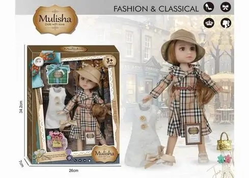 Fashion Doll With Hat and Jacket – სათამაშო თოჯინა ქუდით და ქურთუკით