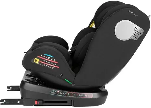 KikkaBoo i-Moove 2 i-SIZE Black - მანქანის სავარძელი (ქარსითი), 7 image