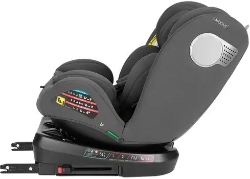 KikkaBoo i-Moove 2 i-SIZE Dark Grey - მანქანის სავარძელი (ქარსითი), 7 image